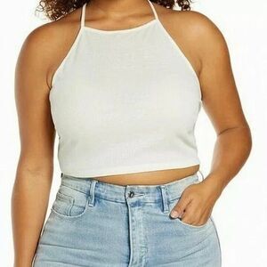BP. - Ribbed Tie Back Crop Tank